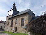 Teichröda, evangelische Dorfkirche, Saalkirche erbaut 1505 (22.04.2023)