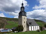 Dschnitz, evangelische Kirche, erbaut von 1732 bis 1770 (23.04.2023)