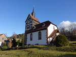 Ebertshausen, evangelische Dorfkirche, erbaut im 13.