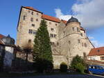 Khndorf, Johanniterburg, erbaut von 1291 bis 1315 durch Ritter vom Orden des heiligen Johannes (26.02.2022)