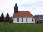 Floh, evangelische Dorfkirche, erbaut von 1710 bis 1712 (15.04.2022)