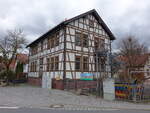 Herges-Hallenberg, Fachwerkhaus in der Straße Kurze Seite, heute Kindergarten (15.04.2022)