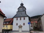 Oberschnau, evangelische Kirche, erbaut von 1700 bis 1727 (15.04.2022)