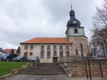 Oepfershausen, evangelische Kirche, erbaut bis 1718 (15.04.2022)