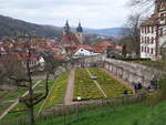 Schmalkalden, Blick auf den Schlopark von Schloss Wilhelmsburg (15.04.2022)