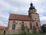 Unterkatz, evangelische Dorfkirche in der Dorrenslzer Strae (15.04.2022)
