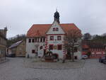 Rastenberg, mittelalterliches Rathaus am Markt, erbaut 1565 (26.03.2023)