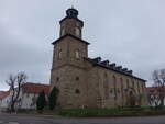 Rastenberg, evangelische Liebfrauenkirche, erbaut ab 1825 durch den Baumeister Clemens Wenzeslaus Coudray (26.03.2023)