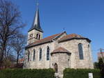Henschleben, evangelische Dorfkirche an der Hauptstrae (07.04.2023)