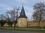 Smmerda, Turm an der Stadtmauer am Stadtring (07.04.2023)