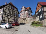Treffurt, historische Fachwerkhuser in der Kirchstrae (17.03.2024)