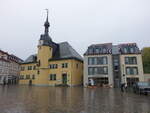 Apolda, Rathaus am Markt, erbaut von 1558 bis 1559 (21.10.2022)