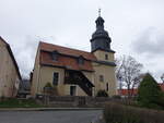 Wiegendorf, evangelische Dorfkirche, erbaut ab 1739 (26.03.2023)