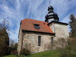 Krakendorf, evangelische Kirche, gotische Chorturmkirche (17.04.2022)