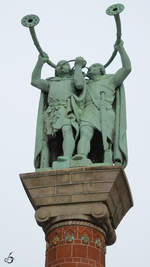 Statue der Lurenblser vor dem Kopenhagener Rathaus.