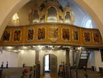 Lemvig, Orgelempore in der evangelischen Kirche (19.09.2020)
