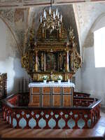 ster Kippinge, Altar von 1633 in der evangelischen Kirche (18.07.2021)