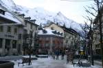 Blick von Charmonix zum Mont Blanc; 27.11.2005