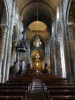 Mauriac, romanischer Innenraum der Basilika Notre-Dame-des-Miracles (21.07.2018)