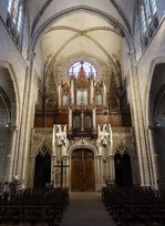 Montbrison, Orgelempore in der Notre Dame Kirche (19.09.2016)