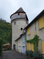 Poligny, Turm Sergenterie, erbaut 1457 (17.09.2016)