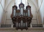 Pontigny, Orgel in der Klosterkirche (28.10.2015)
