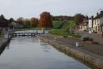 Schleusentreppe von Rogny am Canal de Briare, siebenstufige, weltweit lteste Schleusentreppe, erbaut von 1604 bis 1610 (29.10.2015)