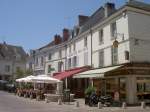 Loches, Cafe des Arts in der Altstadt (01.07.2008)