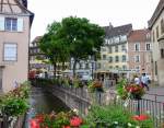 Colmar, Altstadt mit dem Flüßchen Lauch, Juni 2012
