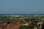 Blick von der Elser Weinstrae bei Orschweiler auf Schlettstadt(Selestat), Sept.2011