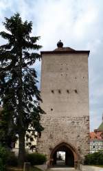 Schlettstadt (Selestat), der Hexenturm, Teil der ehemaligen Stadtmauer, das heutige Aussehen geht zurck auf das 13.Jahrhundert, Juni 2014
