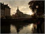 Blick auf den Pont St Nicolas in Strasbourg am Abend des 28.2011.