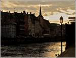 Abendstimmung an der Ill in Strasbourg.