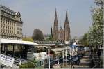 Am Quai de Pcheurs: Im Hintergrund die St.-Paul-Kirche, davor die Pont Royal ber die L`Ill.