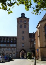 Straburg, der Hospitalturm (1200-1250), stadtauswrts gesehen, Juli 2016