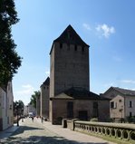 Straburg, die drei Trme an den Gedeckten Brcken ber die Ill, bis ins 18.Jahrhundert waren diese Brcken berdacht, daher die Namensgebung, Juli 2016 