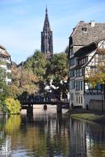 STRASBOURG (Dpartement du Bas-Rhin), 13.10.2017, Blick auf die Ill-Drehbrcke ber die Rue des Moulins