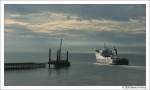 Abendstimmung am Hafen von Calais, Frankreich