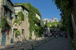 Historische Huser in Mont Marte, Paris.