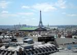 Blick von der Dachterrasse des Pariser Kaufhauses  Lafayette .