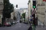 Blick von der Rue de Mnilmontant ber Paris und das Centre Pompidou.