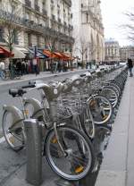 Ein Foto fr Thomas: Auch Paris hat in der Zwischenzeit den Vorteil fr Fahrrder entdeckt.