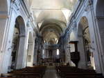 Calenzana, barocker Innenraum der Stiftskirche Sainte-Blaise, Barockaltar von 1767 (19.06.2019) 