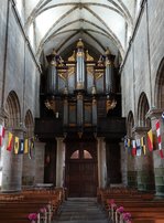 Granville, Orgelempore der Notre-Dame Kirche (13.07.2016)