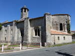 Dampierre-sur-Boutonne, Kirche Saint-Pierre, einschiffige romanische Kirche, erbaut im 12.