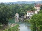 Sauveterre-de-Barn, Brcke La Lgende ber den Gave Fluss (27.07.2018)