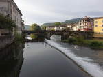 Saint-Girons, Brcke Pont Vieux ber des Fluss Le Salat (01.10.2017)