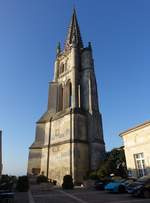 Saint-milion, gotische Glockenturm am Place de Creneaux (25.07.2018)
