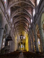Bazas, gotisches Mittelschiff der Kathedrale Saint-Jean-Baptiste (25.07.2018)