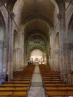 Soulac-sur-Mer, romanischer Innenraum der Kirche Notre-Dame-de-la-fin-des-Terres (24.07.2018)